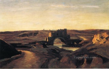 Jean Baptiste Camille Corot Painting - Ponte Nomentano plein air Romanticismo Jean Baptiste Camille Corot